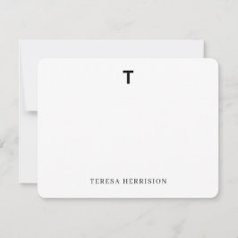 Tarjeta Pequeña Elegant Monogram | Minimal Modern Photo Design
