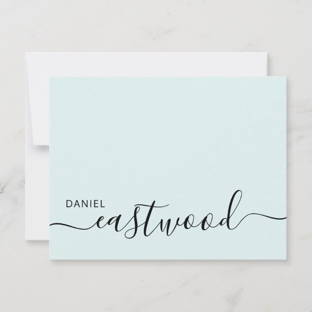 Tarjeta Pequeña Elegant Monogram Script  (Anverso)