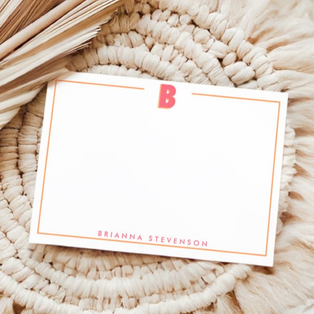 Tarjeta Pequeña Elegant Personalized Monogram 3D Letter B Initial  (Subido por el creador)