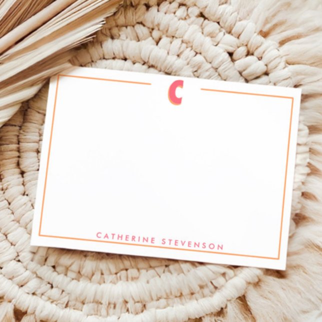 Tarjeta Pequeña Elegant Personalized Monogram 3D Letter C Initial  (Subido por el creador)