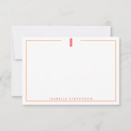 Tarjeta Pequeña Elegant Personalized Monogram 3D Letter I Initial 