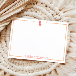 Tarjeta Pequeña Elegant Personalized Monogram 3D Letter L Initial 