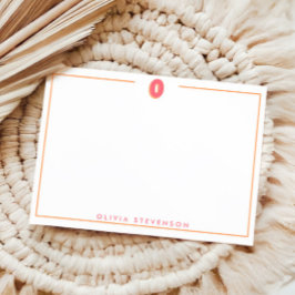 Tarjeta Pequeña Elegant Personalized Monogram 3D Letter O Initial 