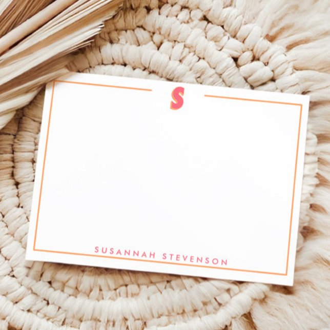 Tarjeta Pequeña Elegant Personalized Monogram 3D Letter S Initial  (Subido por el creador)