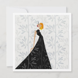Tarjeta Pequeña Elegant Poise Glam Fashion Art Card