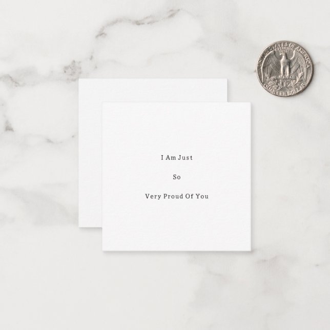 Tarjeta Pequeña Elegant Positive Proud Of You Quote Card (Anverso/Reverso In Situ)