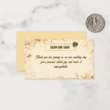 Elegant Thank you Card for Wedding Guests