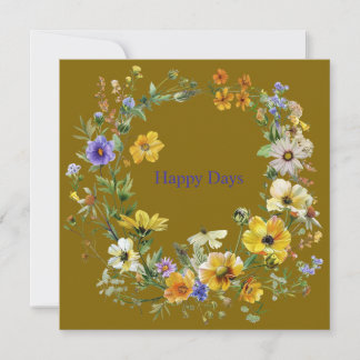 Tarjeta Pequeña Elegant Vintage Floral Wreath Note Cards Pack