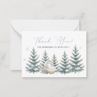 Tarjeta Pequeña Elegante acuarela bebé hace frío afuera Bebé sh