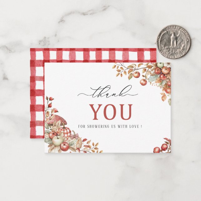 Tarjeta Pequeña Elegante acuarela el ápice de nuestro ojo Ducha be (Anverso/Reverso In Situ)