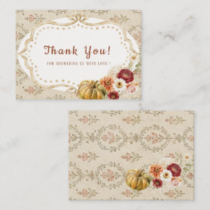 Tarjeta Pequeña Elegante acuarela enamorarse otoño flor Bri