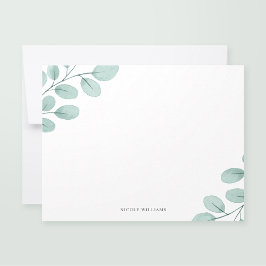 Tarjeta Pequeña Elegante acuarela Eucalyptus Stationery