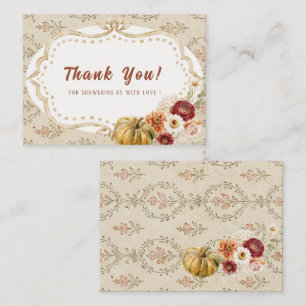 Tarjeta Pequeña Elegante acuarela Otoño una pequeña y dulce calaba