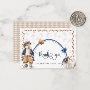 Tarjeta Pequeña Elegante acuarela Pequeña calabaza Ducha bebé