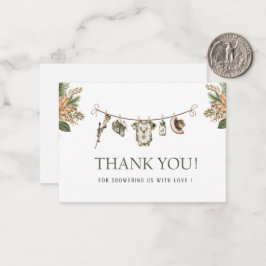 Tarjeta Pequeña Elegante acuarela Pequeño cazador de ducha bebé