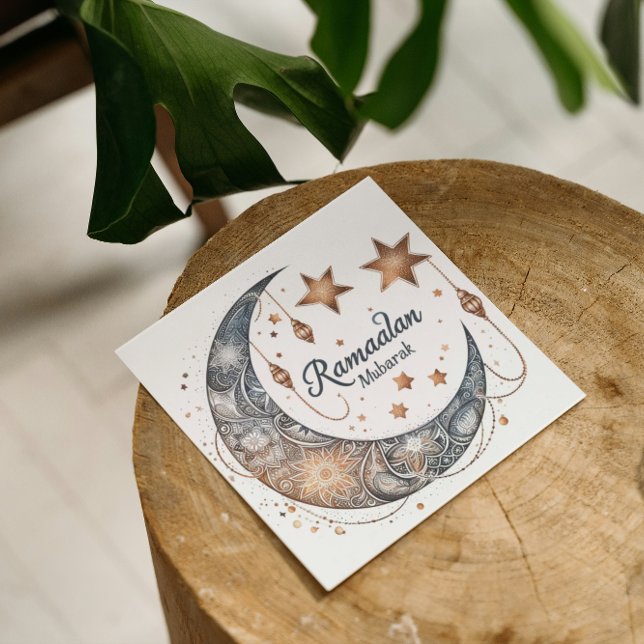 Tarjeta Pequeña Elegante acuarela Ramadan Kareem Mubarak (Subido por el creador)