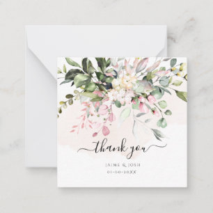 Tarjeta Pequeña Elegante acuarela Rubor Gum Rosa Eucalyptus