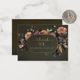 Tarjeta Pequeña Elegante acuarela Tapiz Floral Bebé ducha