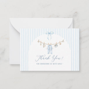 Tarjeta Pequeña Elegante acuarela un dulce bebé niño Shower de be