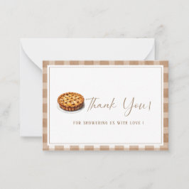 Tarjeta Pequeña Elegante acuarelaCutie Pie está en camino bebé sh