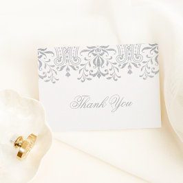 Tarjeta Pequeña Elegante agradecimiento de boda con glamour vintag