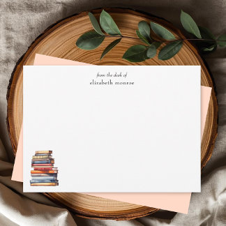 Tarjeta Pequeña Elegante Amante de los Libros de parte de Personal