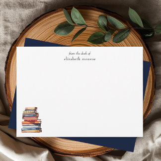 Tarjeta Pequeña Elegante Amante De Los Libros De Parte De Personal