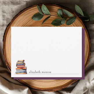 Tarjeta Pequeña Elegante Amante de los Libros Personalizado
