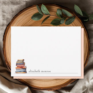 Tarjeta Pequeña Elegante Amante de los Libros Personalizado