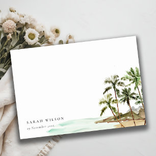 Tarjeta Pequeña Elegante arena tropical tropical tropical de palme
