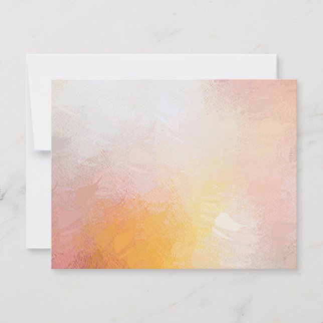 Tarjeta Pequeña Elegante arte abstracto colorido blanco moderno (Anverso)