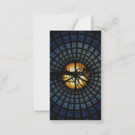 Tarjeta Pequeña Elegante Azul "let the art guide you" Design
