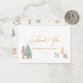 Tarjeta Pequeña Elegante bailarín de nueces a la acuarela agradeci