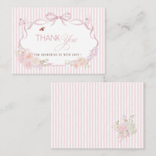 Tarjeta Pequeña Elegante bebé de acuarela en flor silvestre Bebé s