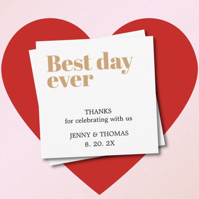 Tarjeta Pequeña Elegante Boda limpio Gracias (Subido por el creador)