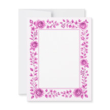 Elegante Borde Floral Rosa