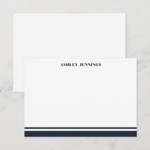 Tarjeta Pequeña Elegante borde personalizado negocio negro blanco