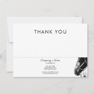 Tarjeta Pequeña Elegante Cabeza Lateral Cabeza De Caballo BW Graci