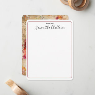 Tarjeta Pequeña Elegante caligrafía de guión con partículas