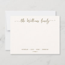 Elegante caligrafía Familia Apellido Dorado Script