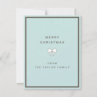 Tarjeta Pequeña Elegante Chic Minimalista Simple Azul Pastel Fiest