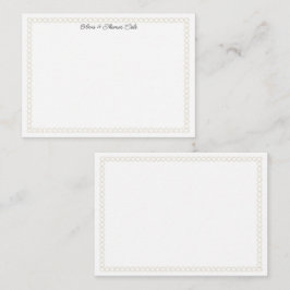 Tarjeta Pequeña Elegante Círculos de Oro Sencillo Círculo Boda Par