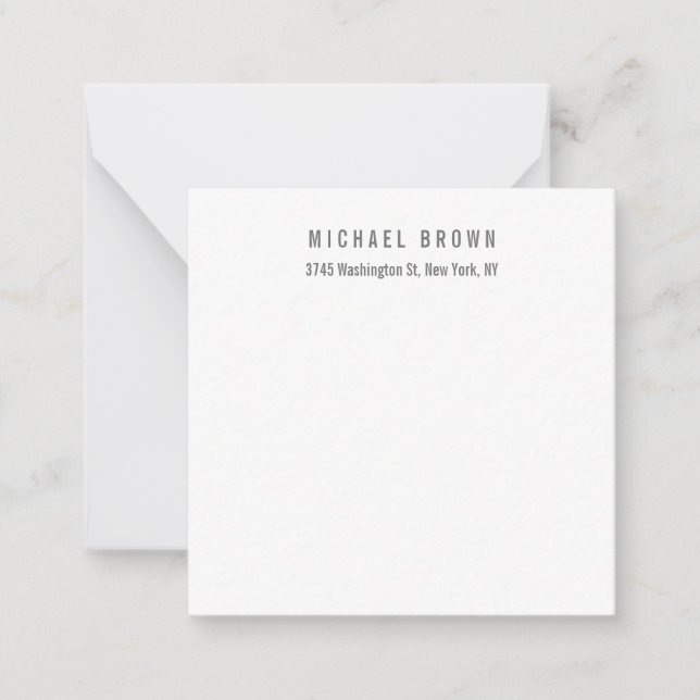 Tarjeta Pequeña Elegante Clásico Único Minimalista (Anverso)