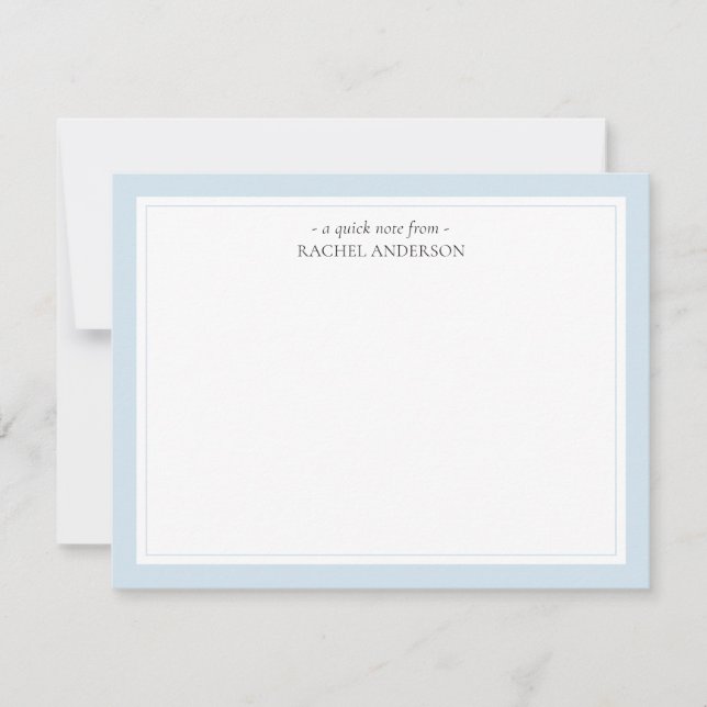Tarjeta Pequeña Elegante Classic Doble borde personalizado (Anverso)