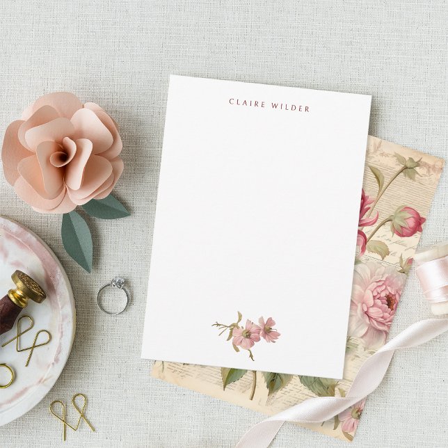 Tarjeta Pequeña Elegante Collage floral francés vintage (Subido por el creador)