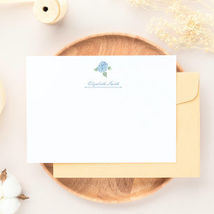 Tarjeta Pequeña Elegante color de agua azul hidránico personalizad