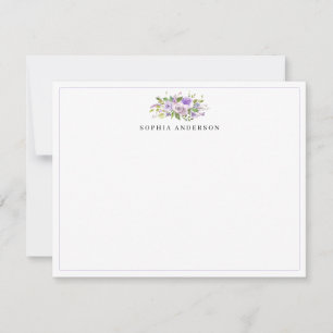 Tarjeta Pequeña Elegante color violeta violeta de color floral vio