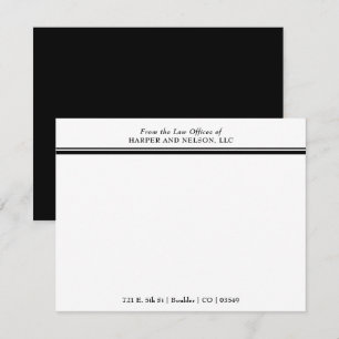 Tarjeta Pequeña Elegante De parte de Doble Borde Abogado