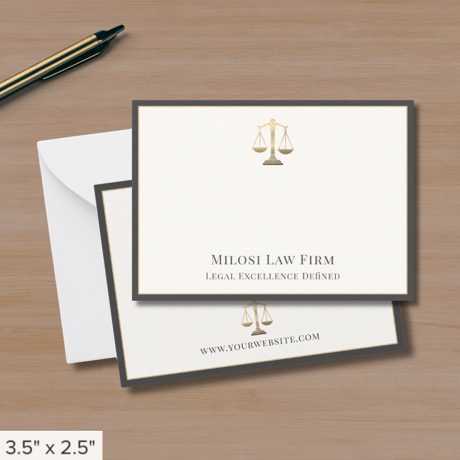 Tarjeta Pequeña Elegante Escala de Justicia Legal (Subido por el creador)
