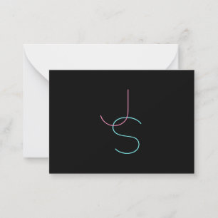 Tarjeta Pequeña Elegante escritura de texto editable con fuente mo